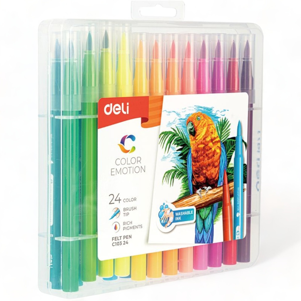 Washable Marker - 24 Color Emotion - Felt Pen - C103 24