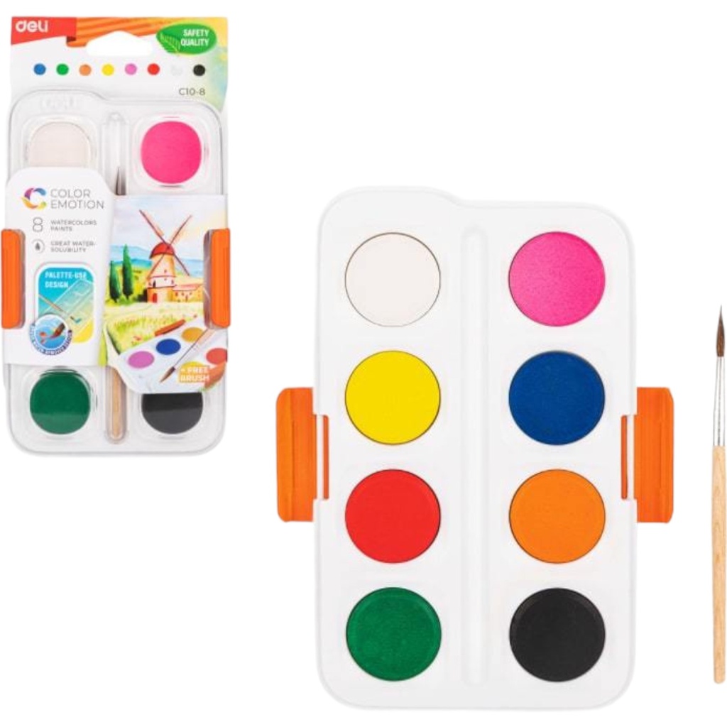 [6935205310552] 8 Water Colour C10-8 - Deli