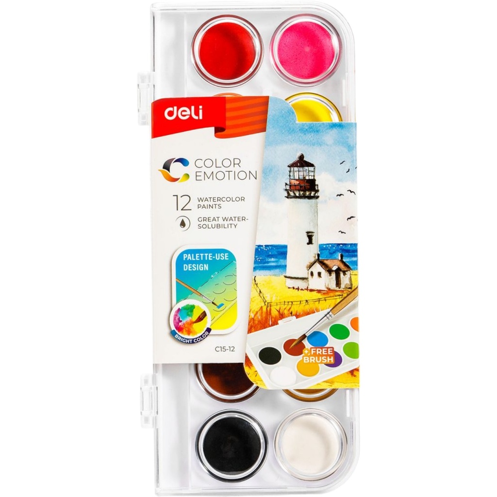 12 Water Colors Set - No. C15-12 - Deli
