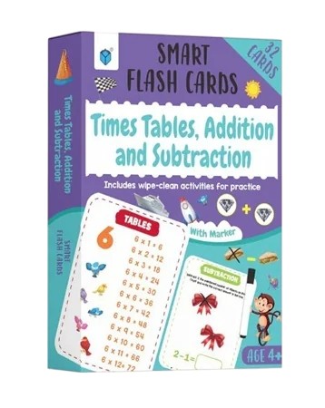 [9786273100814] Smart Flash Cards - Times Tables, Addition and Subtraction - 32 Cards