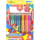 Jumbo Coloured Pencil - 12 Colour - Deer