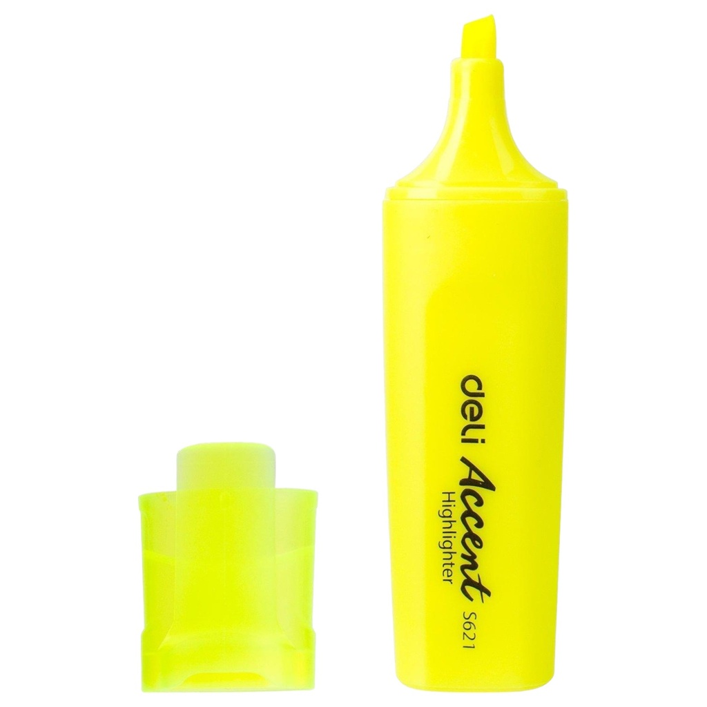 [6921734951380] Accent Highlighter - Yellow - No. S621 - Deli