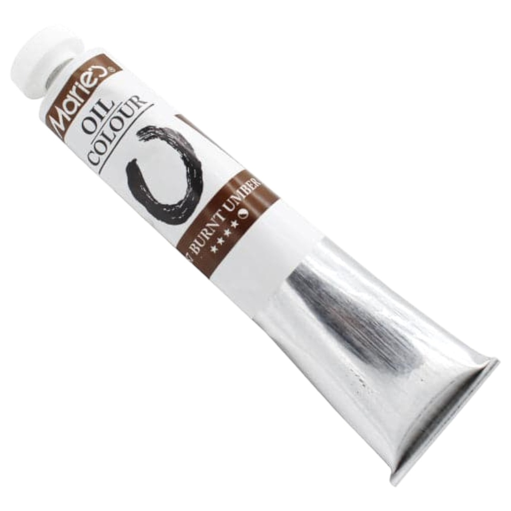Oil Colour Paint Tube - 687 Burnt Umber - 50ml - Maries