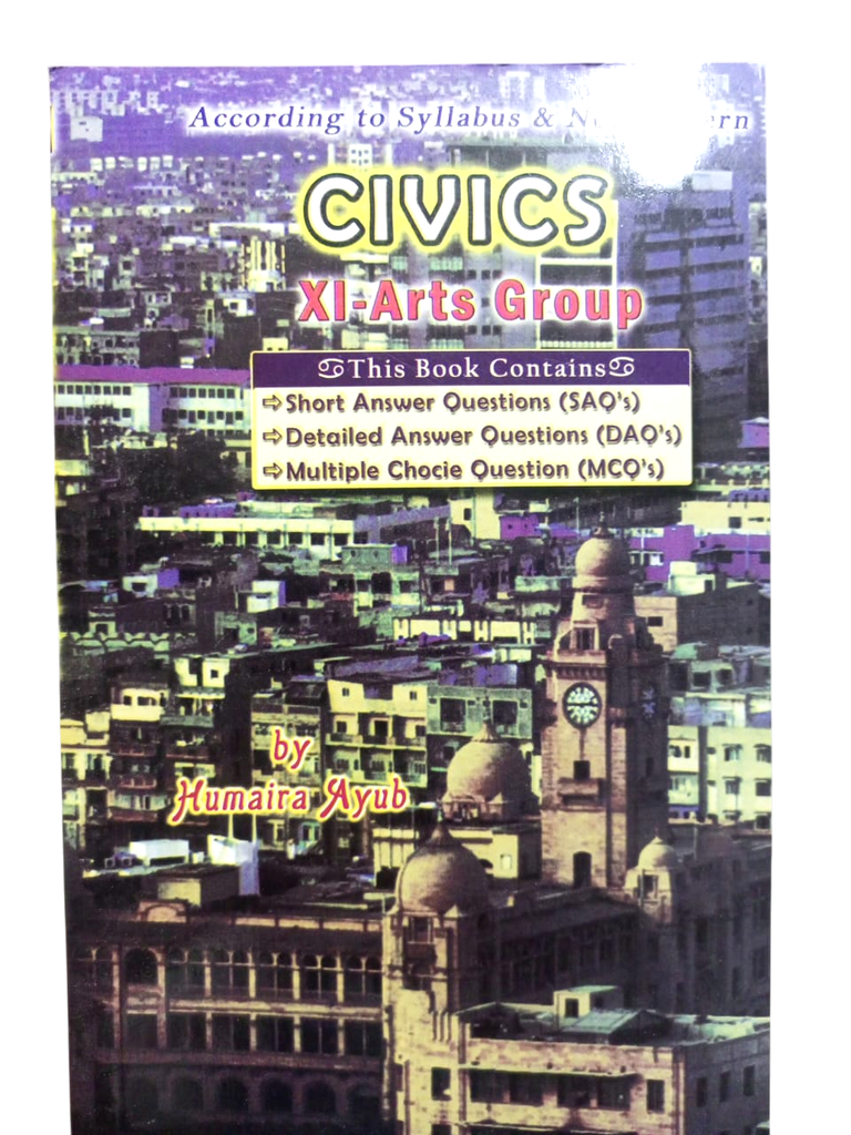 1st Year Art group Civics Book - Ghazanfar Academy Publisher