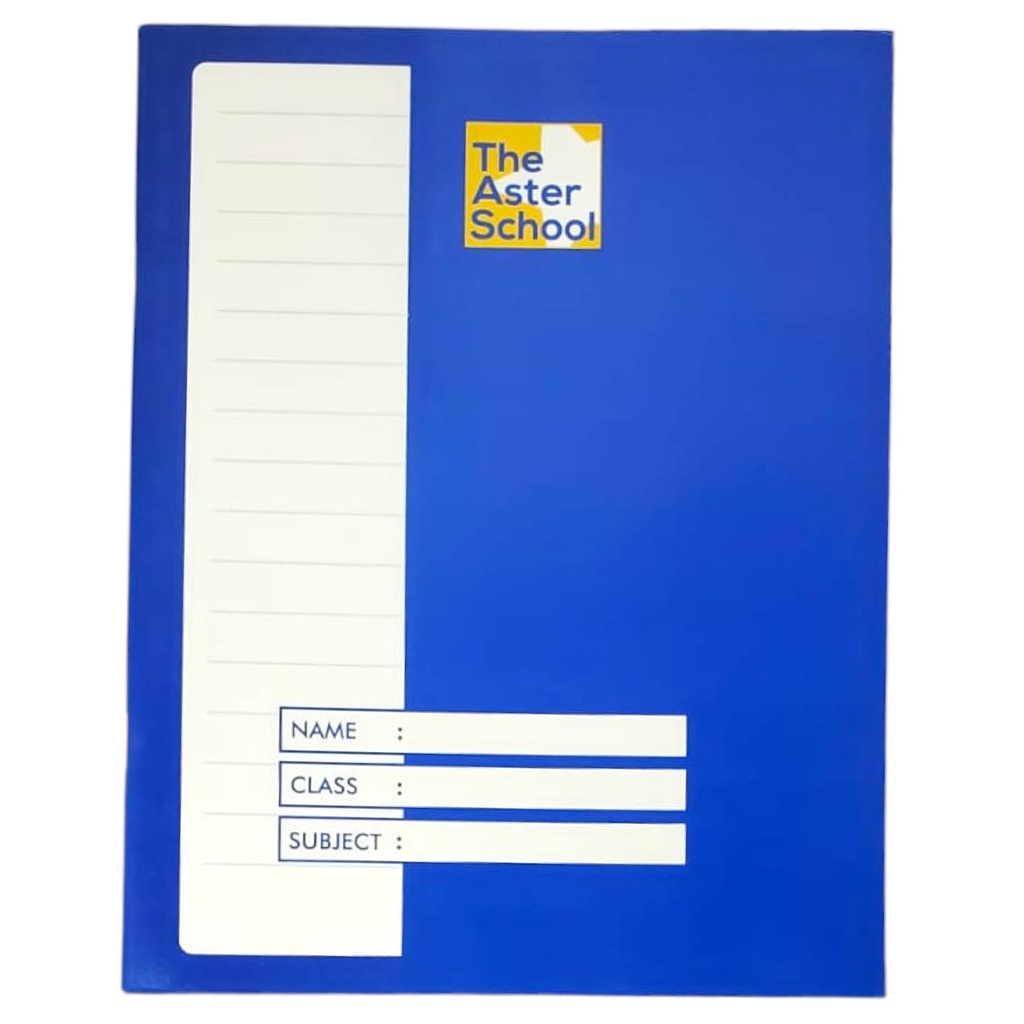Broad 4 Line English Margin Inter Leaf Copy - 120 Pages - The Aster School