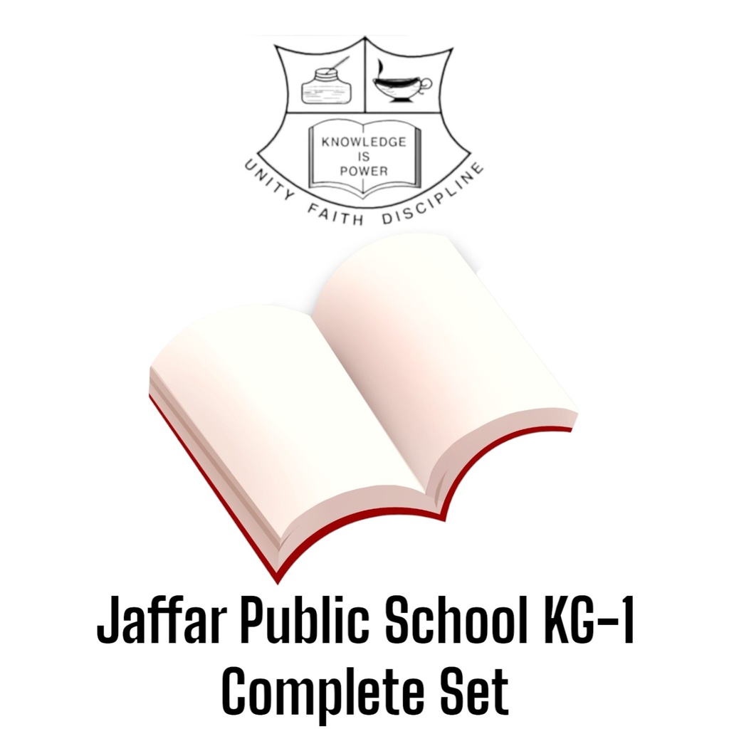 Jaffar Public School KG-1 Complete Set With Plastic Cover