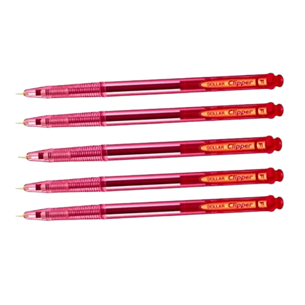 Dollar Clipper BP-1 Ball Pen - Red - 1 Pcs - No. BP CL S