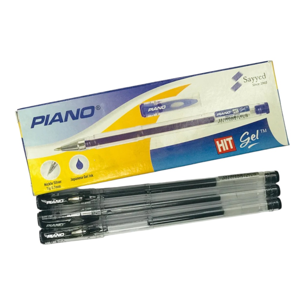 Piano Hit Gel Ball Pen -  Black - 1 Pcs - 0.7mm