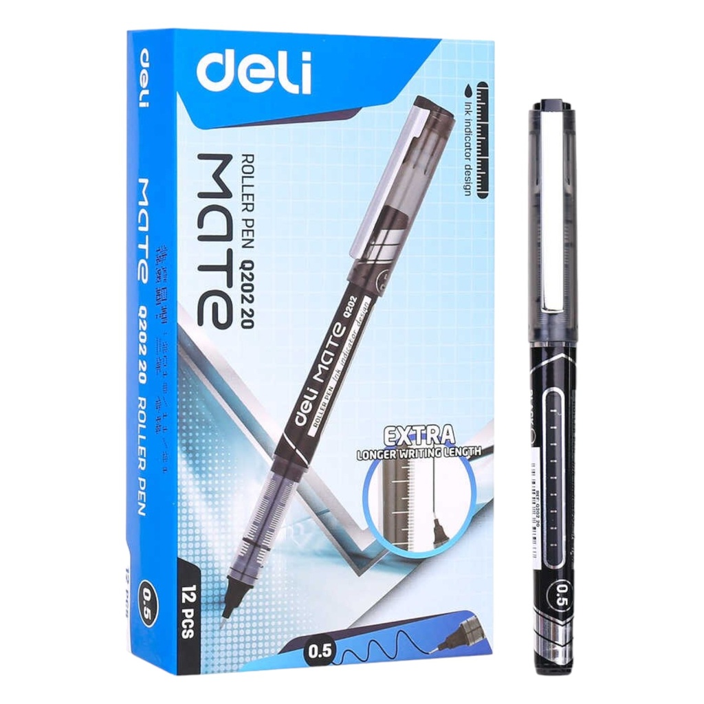 [6935205369567] Deli Mate Roller Pen - Black - 1 Pcs - No. EQ20220