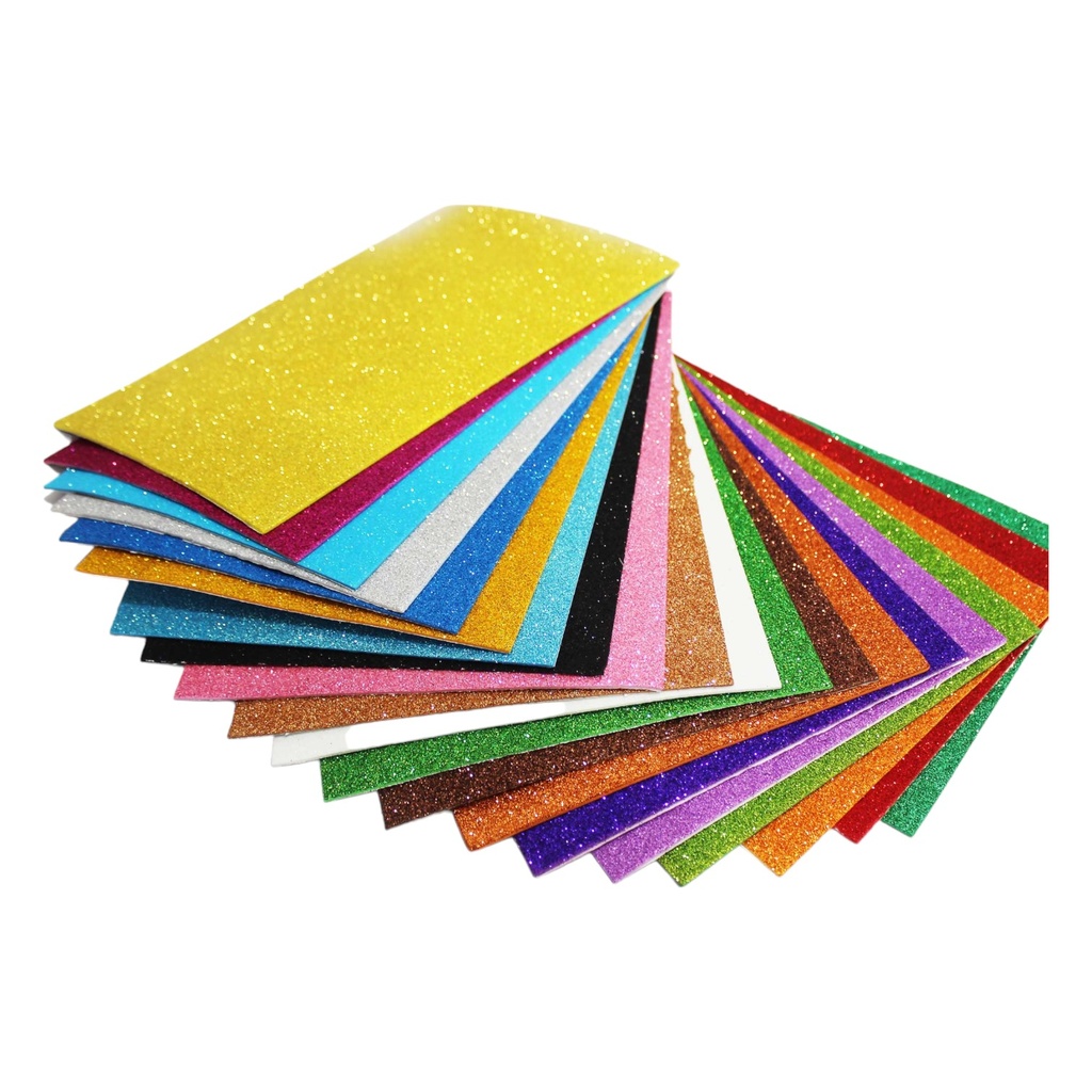 A4 Glitter Fomic Sheet (white)