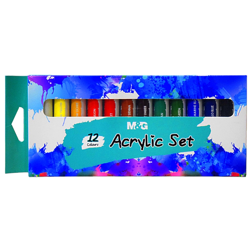M&G Acrylic Color Paint Set - 12Colors - APLN6594