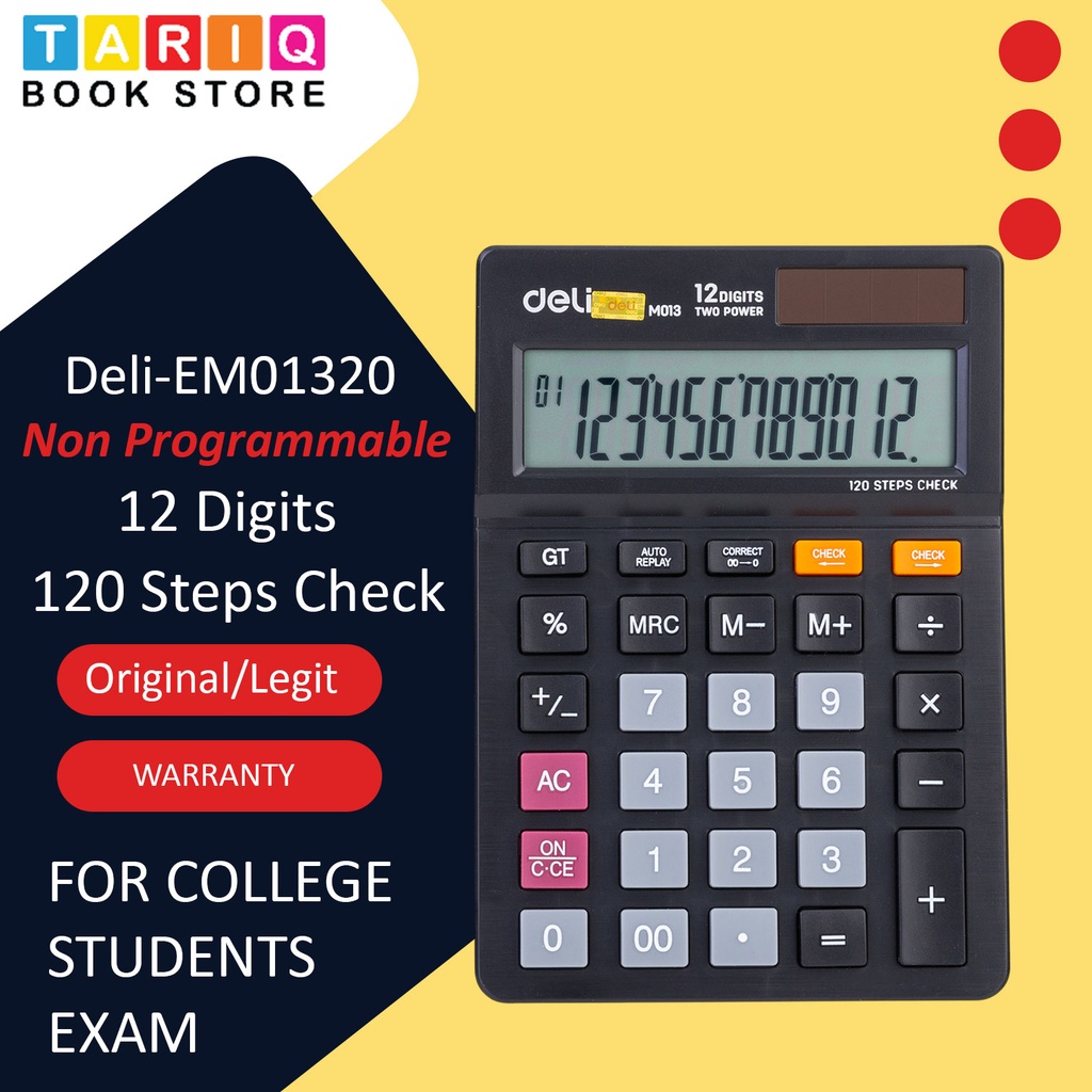 [6935205370051] Deli - EM01320- Mini Desk Calculator