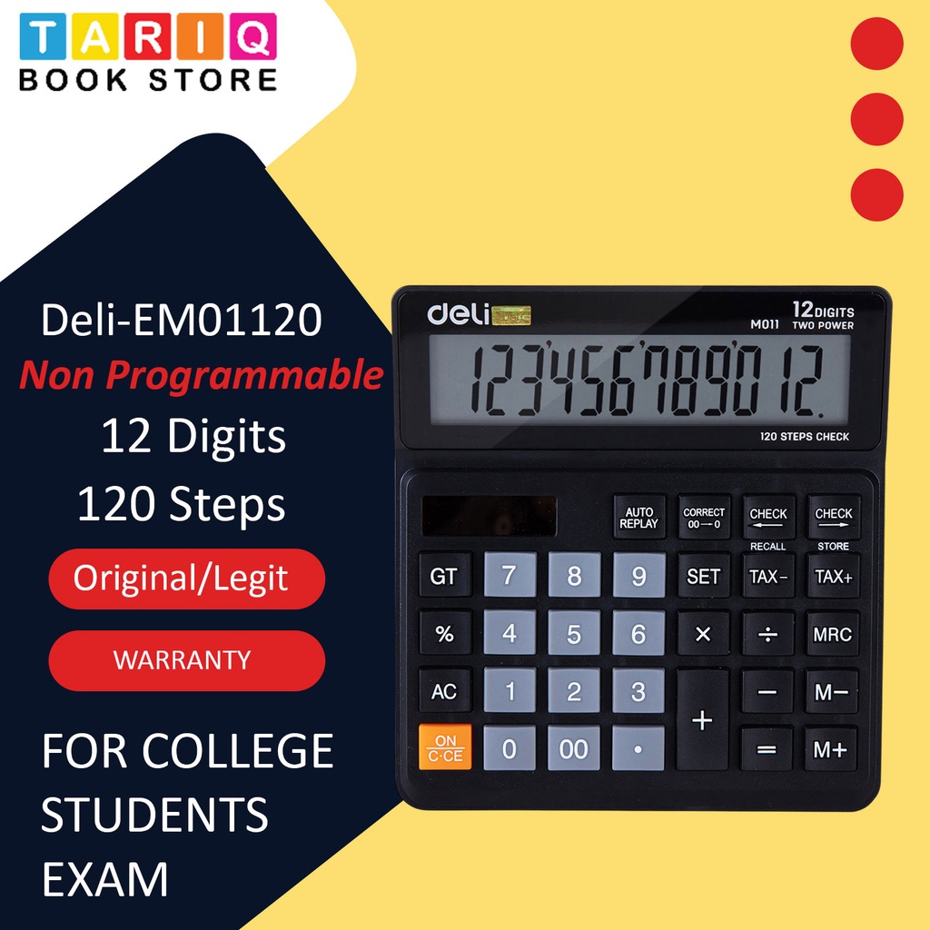 Deli 12 Digits Desktop Calculator EM01120