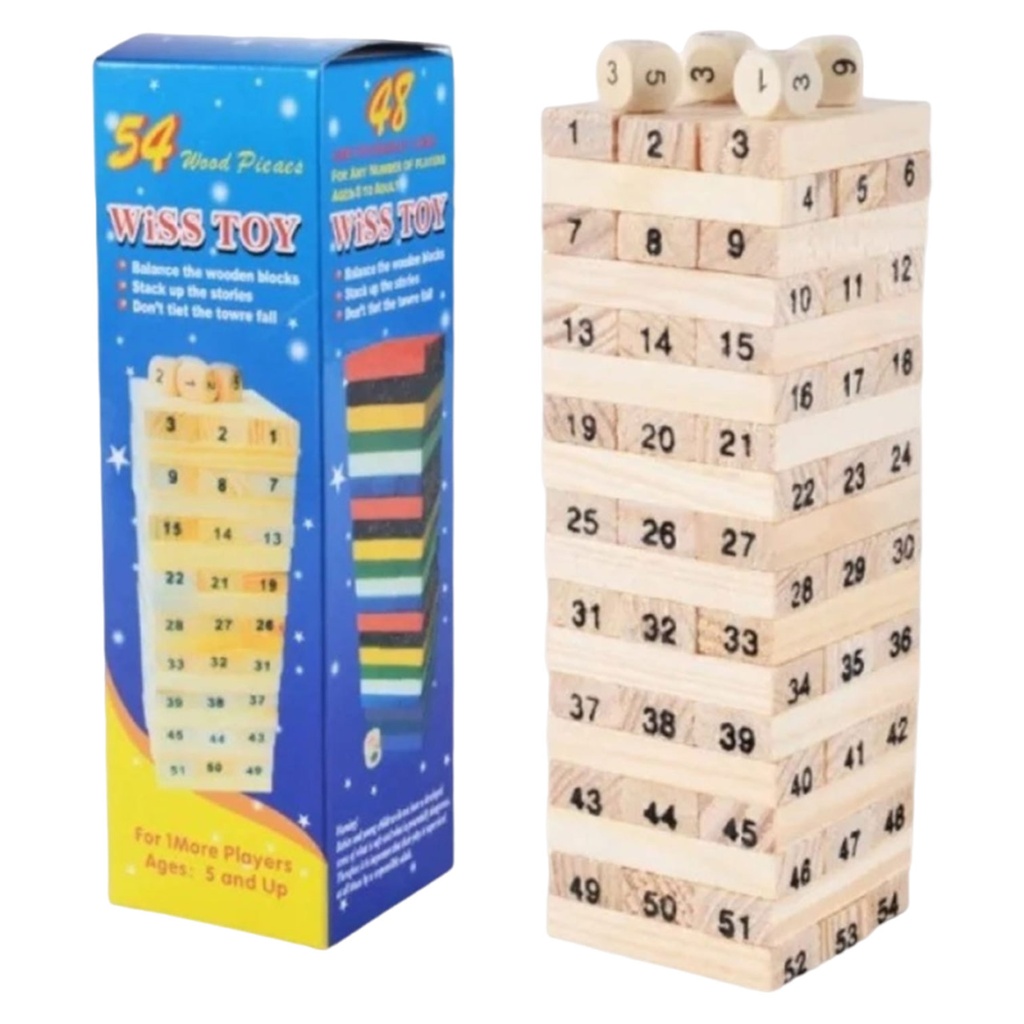 Wooden Jenga 54 Pcs Small