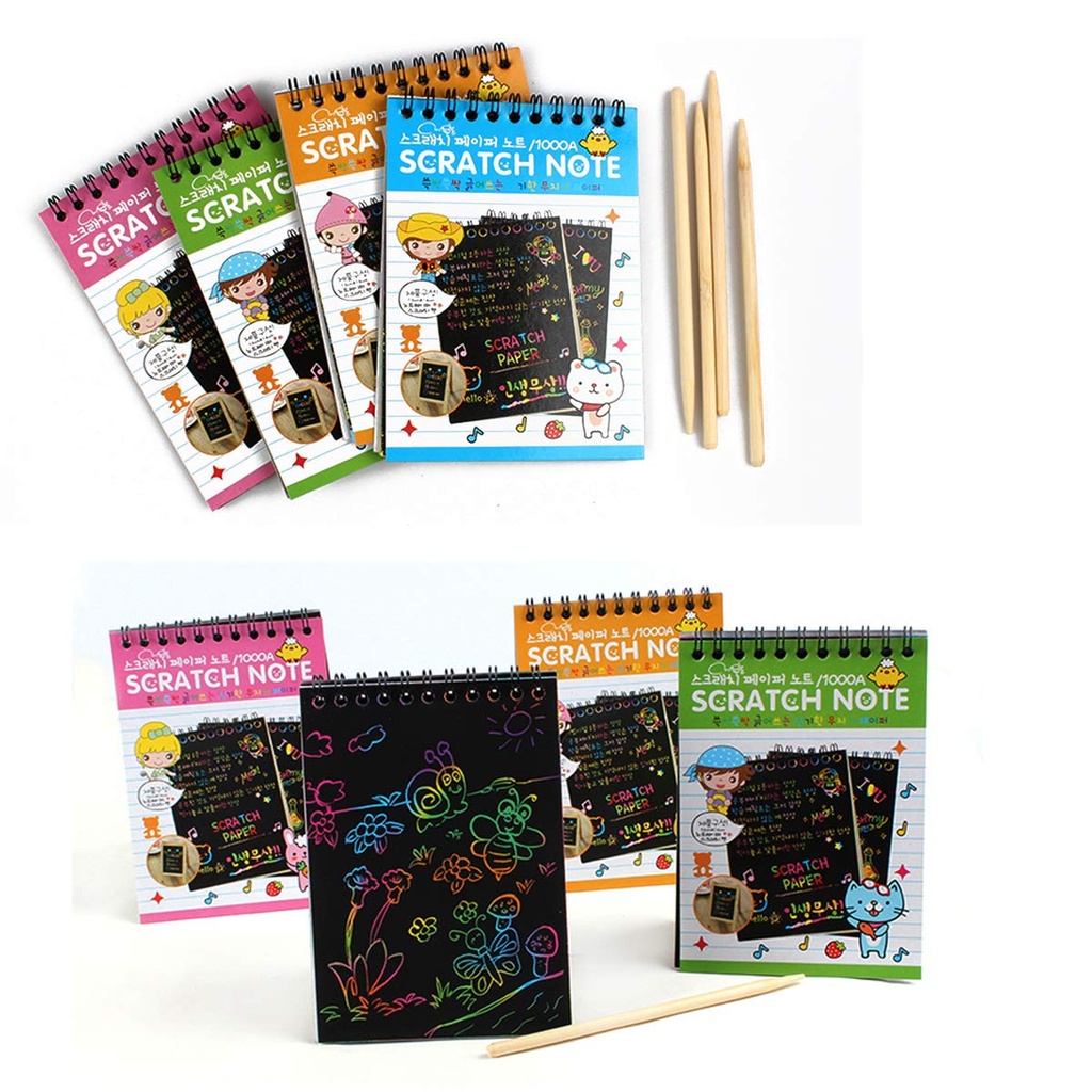 Small Magic Rainbow Scratch Note Book - No. WX-GGS