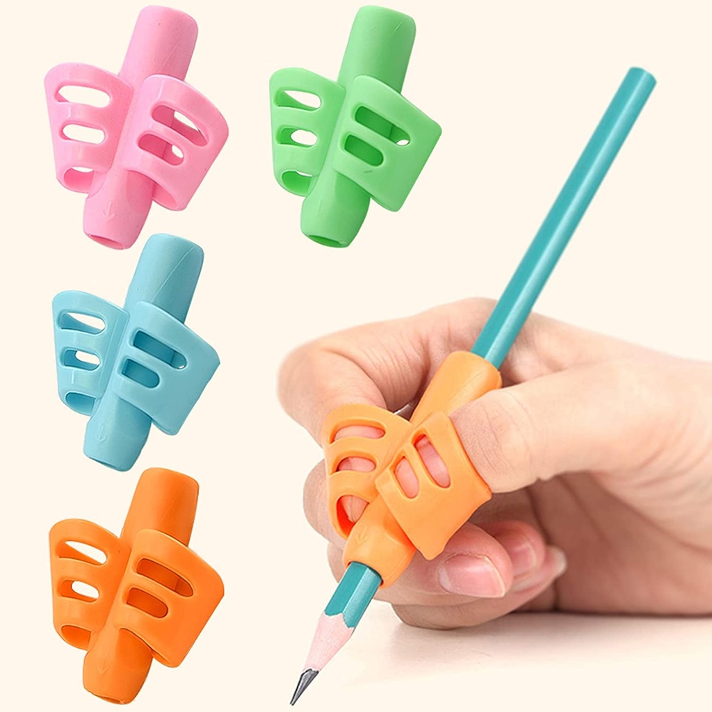 Set Of 3 Pencil Grip Holder Silicone