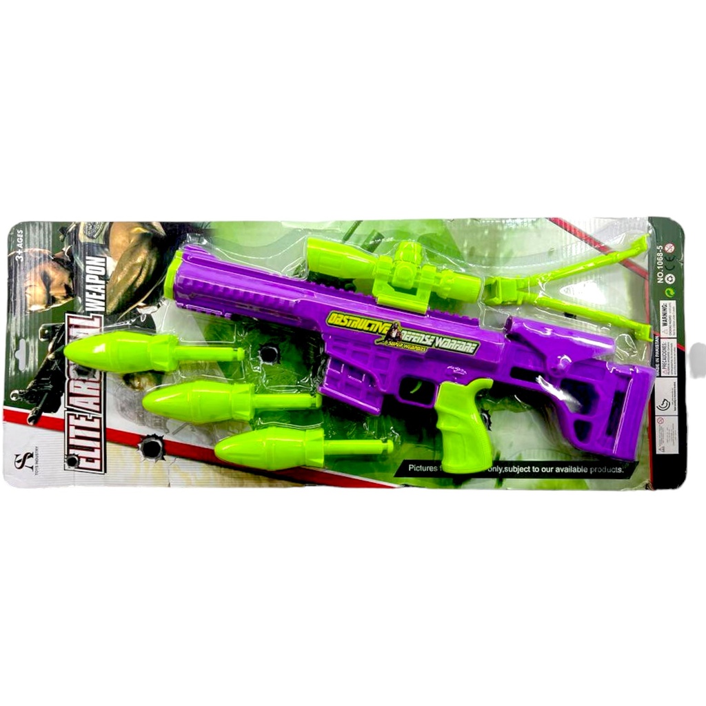 Elite Rocket Gun Toy - No. 1068-5 - Assorted Colors