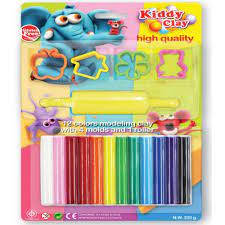Modeling Clay with 1 Roller and 4/5 Cutters - 12 Pcs - 200g