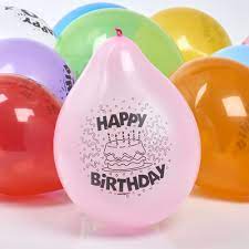 Birthday Balloons - Assorted Colours (Pack of 10)