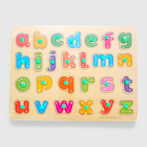 Wooden Capital Alphabet Embossed Plate Toy
