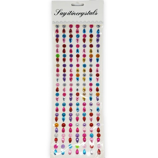 Multi Color Crystal Beads Stickers - 486-16 / 486-1  /486-5 / 486-2