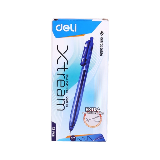 [6935205389169] Xtream Ball Point Pen - Blue - 0.7 - Deli - Q02130