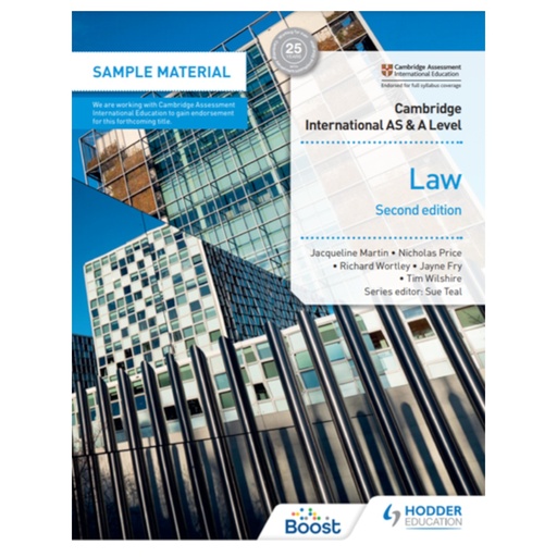 [9781398312098] Cambridge International AS & A Level Law Second Edition - Hodder Education - Low Price Edition