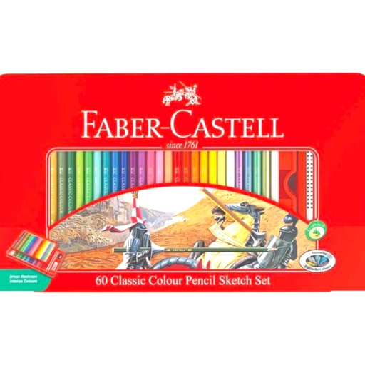[8991761346013] Classic Colour Pencil Sketch Set - Pack of 60 - Faber Castell