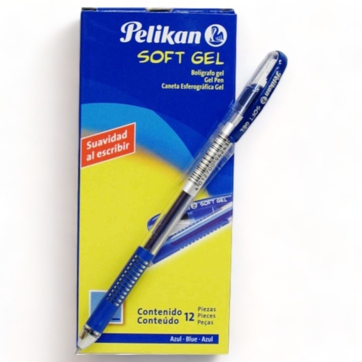 [9556643407542] Pelikan Soft Gel Pen - Blue - 1 Pcs