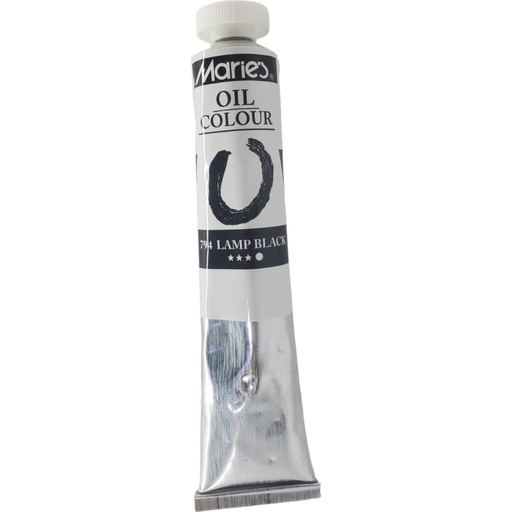 [6931818026057] Oil Colour Paint Tube - 794 Lamp Black - 50ml - Maries
