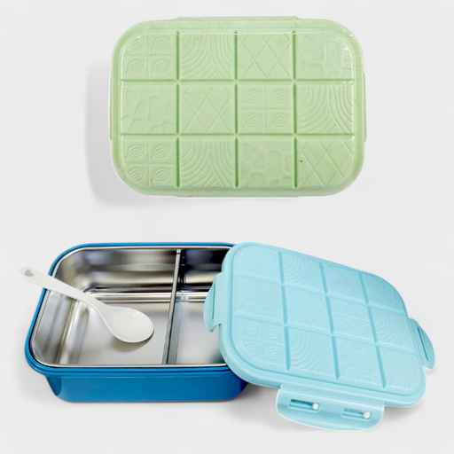 Steel Lunch Box With Spoon - No. A-4