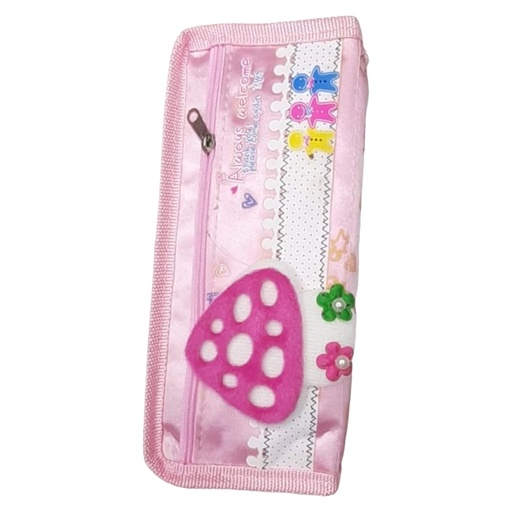 Always welcome Embossed Pencil Pouch - Pink