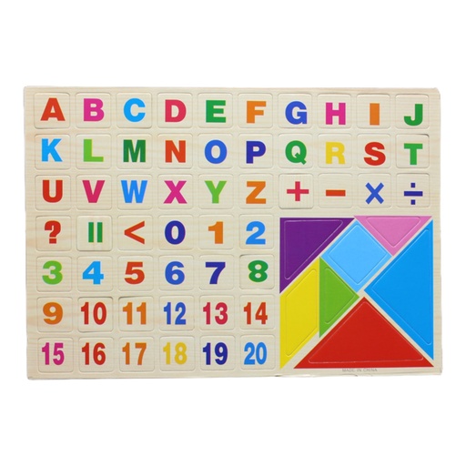 Alphabet & Numeric Shapes Puzzle