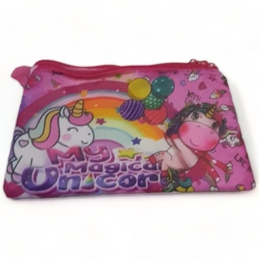 Unicorn Triple Zipper Pencil Pouch - Assorted Design