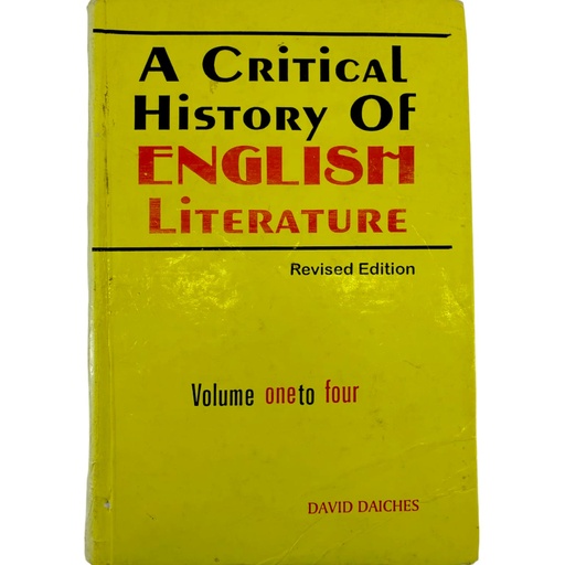 A Critical History of English Literture - Rivised Edition - David Daiches