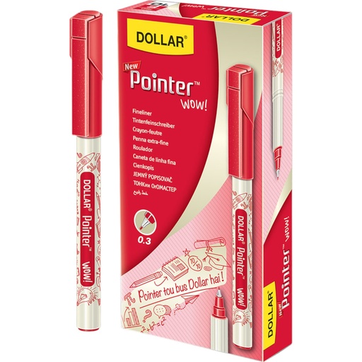[695240210366] Dollar Pointer Red - 0.3mm - 1 Pcs