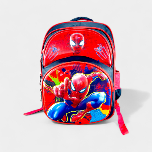 Spider-Man School Bag - Black/Red - Class - 1 - 2( IMPORTED )