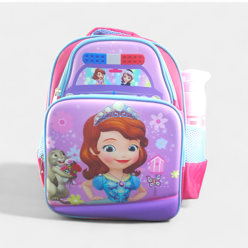 Sofia School Bag - Blue/Pink - Class - 1 - 2 ( IMPORTED )
