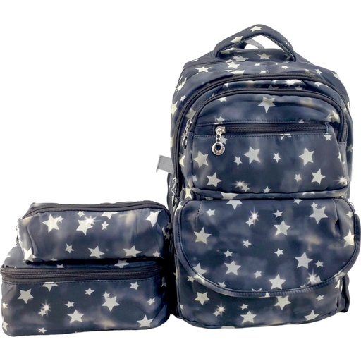 Star Design School Bag - Black - Class - 1 - 3( IMPORTED )