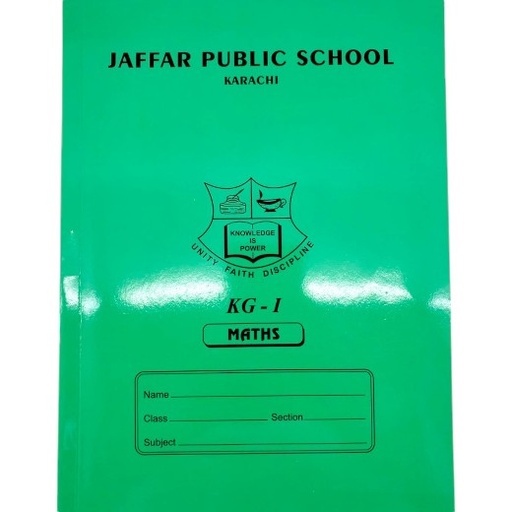Math Printed Copy For Class KG 1 - Jaffar Public School
