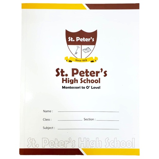 Broad Single Line U/M Journal - 160 Pages - St. Perter School