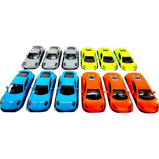 Metal Die Cast Sports Model Car - No. 6643 - Assorted Colors