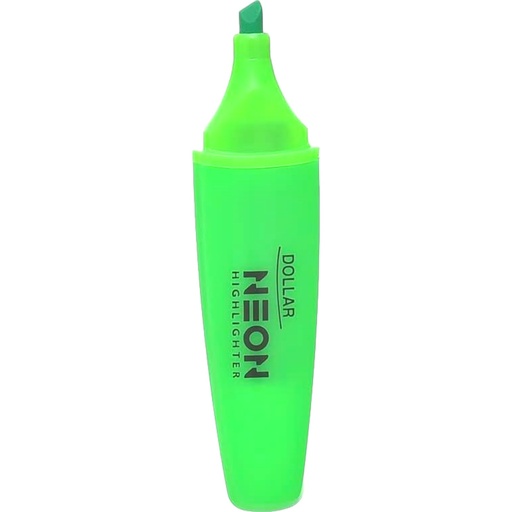 [695240104009] Dollar Neon Highlighter - Green - No. HL 625