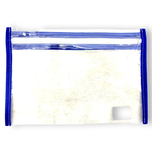 Transparent Zipper Pouch Large - Assorted Colors