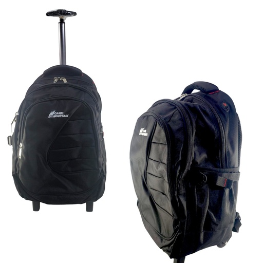 Camel Mountain Trolley Bag - Black - 18 Inch | Class 5 - Class O/A-Level( IMPORTED )