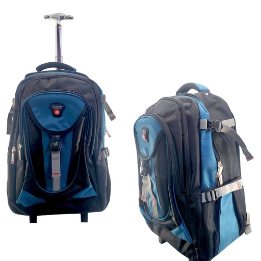 Power Trolley Bag - Sea Blue/Black - 20 Inch - Class O/A-Level( IMPORTED )