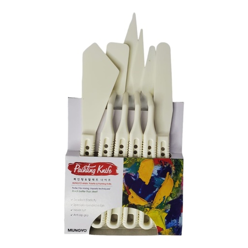 Painting Knifes Plastic 6pcs Set - Mungyo