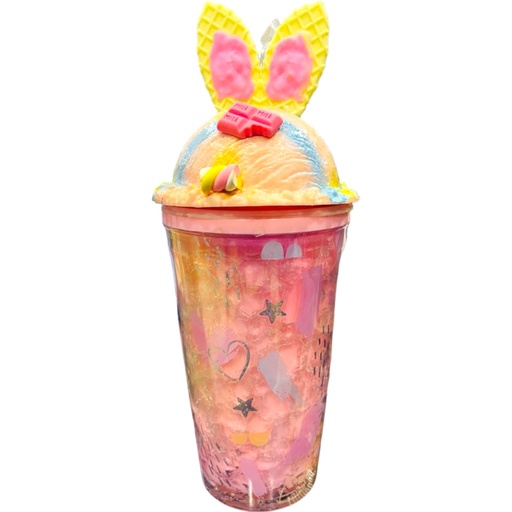 Pink Bunny Straw Sipper - 430 ML