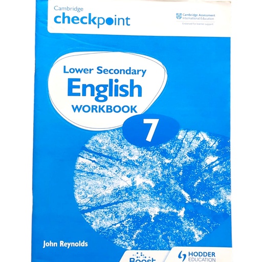 [9781398301337] Cambridge Checkpoint Lower Secondary English Workbook 7