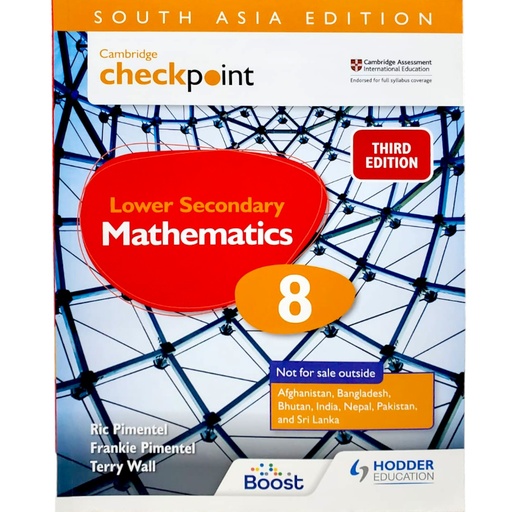 [9781398301993] Cambridge Checkpoint Lower Secondary Mathematics Book 8 - South Asia 3rd Edition - Hodder Education